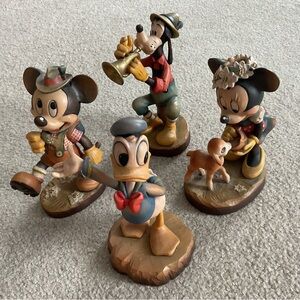 6” Anri Mickey, Minnie, Goofy, & Donald Duck (4) - Hand-Carved, Wood, Retired